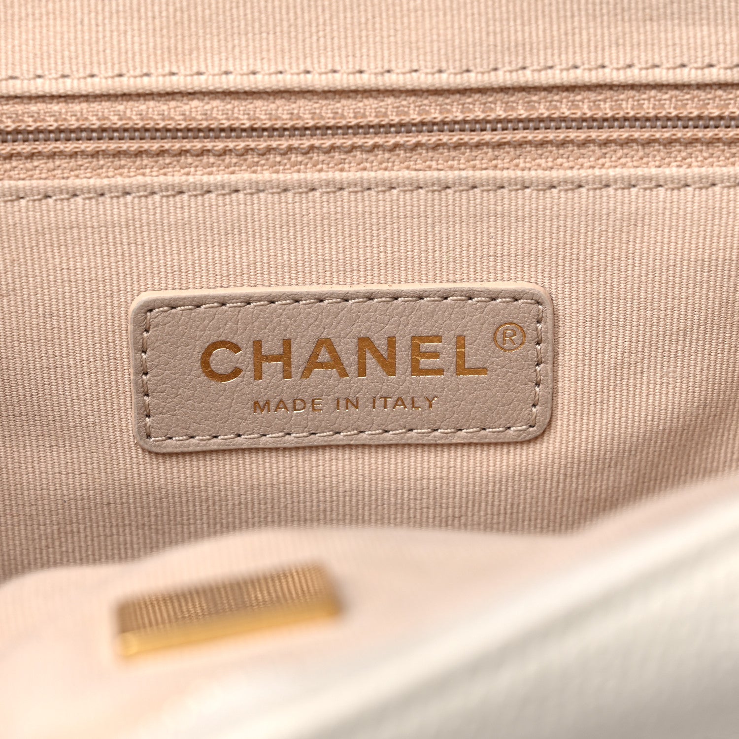 Chanel Shiny Caviar Quilted Chain Melody Backpack White 6 of 15