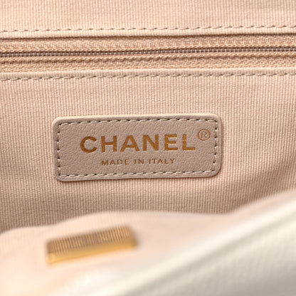 Chanel Shiny Caviar Quilted Chain Melody Backpack White 6 of 15