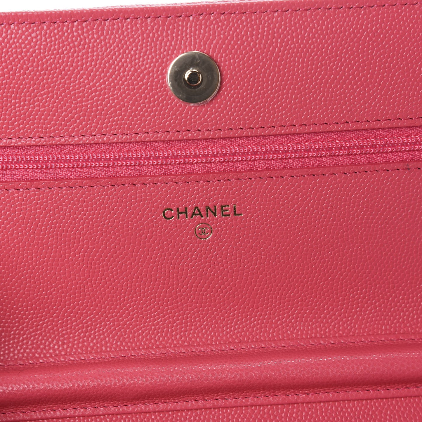 Caviar Quilted French New Wave Chain CC Wallet On Chain WOC Pink