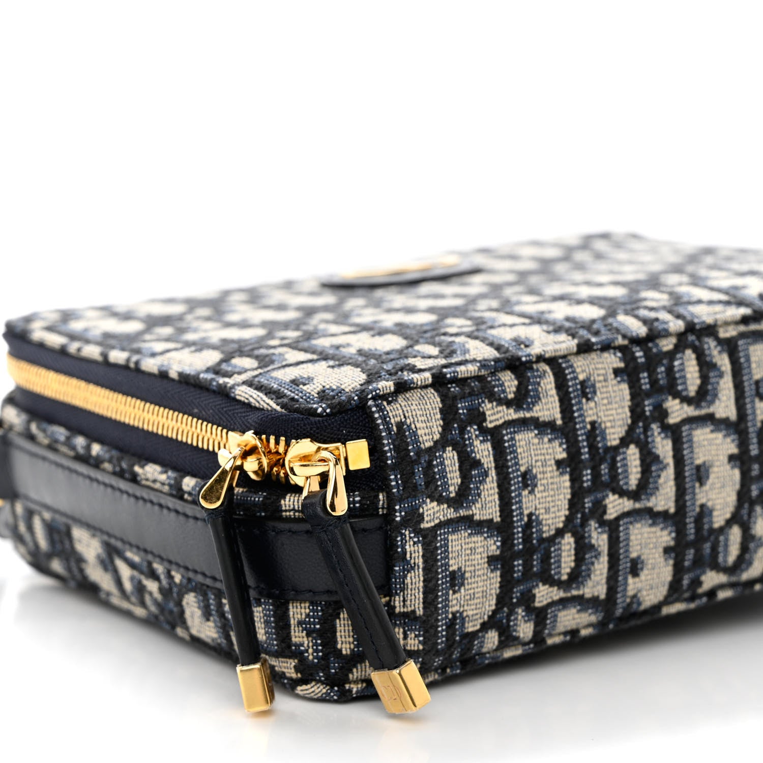Christian Dior Oblique 30 Montaigne Top Handle Box Bag Blue 7 of 8