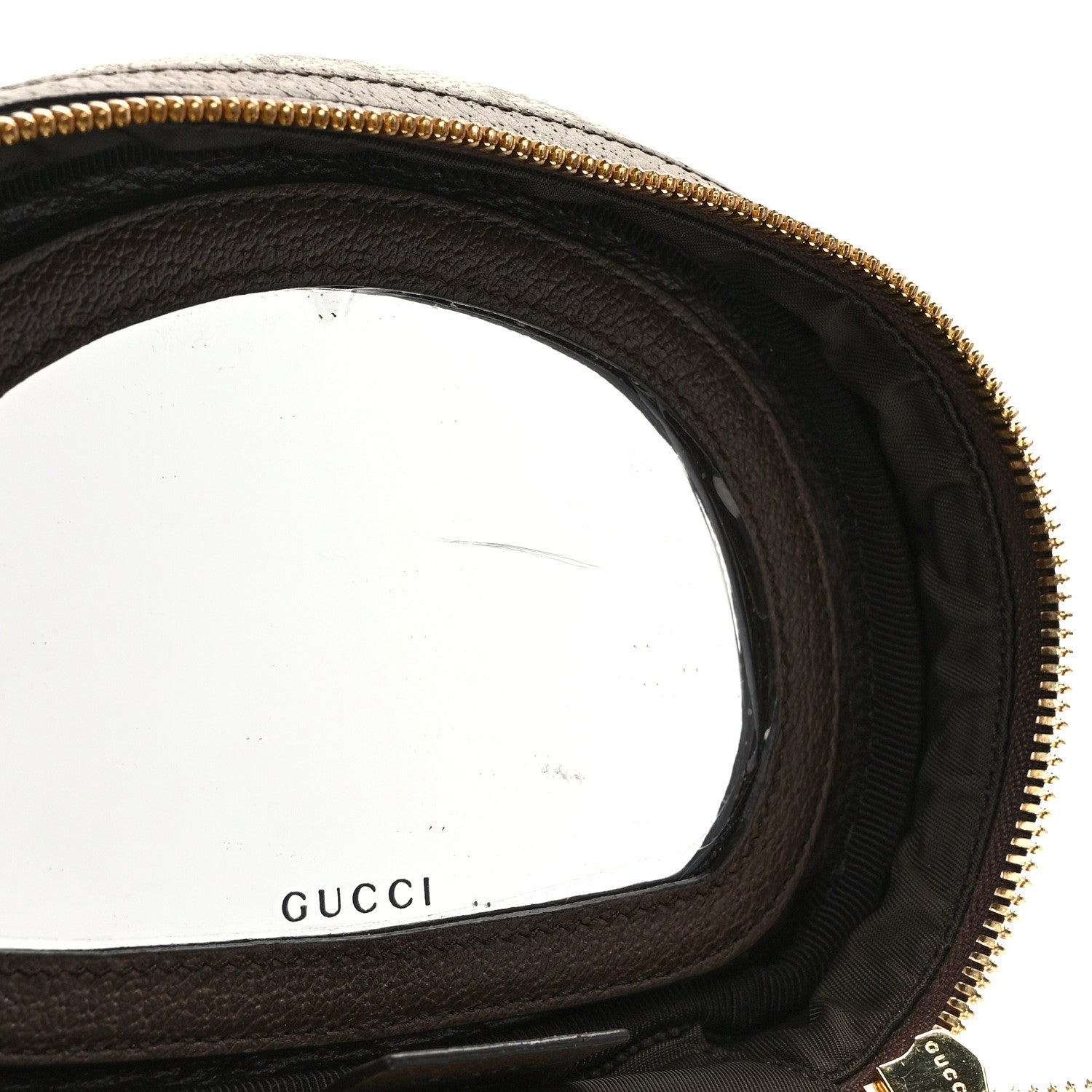 Gucci GG Supreme Monogram Textured Calfskin Web Ophidia Vanity Cosmetic Case Beige Ebony New Acero 11 of 11