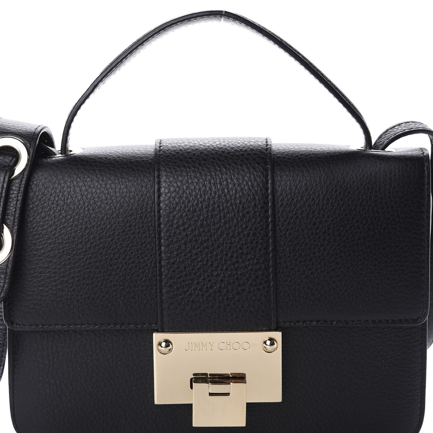 Jimmy Choo Grainy Pebbled Rebel Crossbody Bag Black 9 of 9
