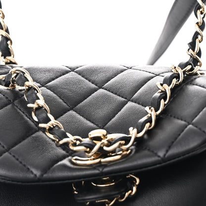 Chanel Lambskin Quilted Small Duma Drawstring Backpack Black 8 of 10