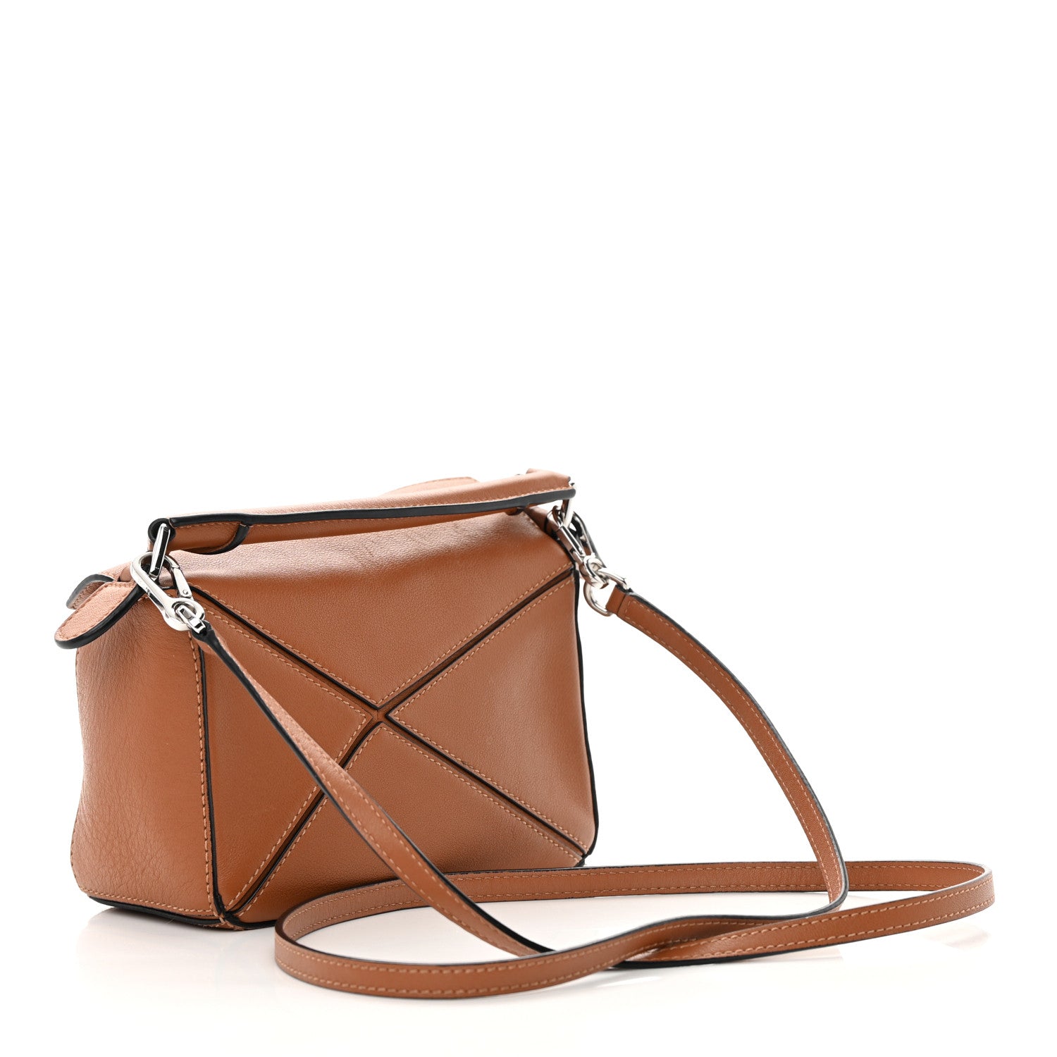 Loewe Calfskin Mini Puzzle Bag Tan 3 of 19