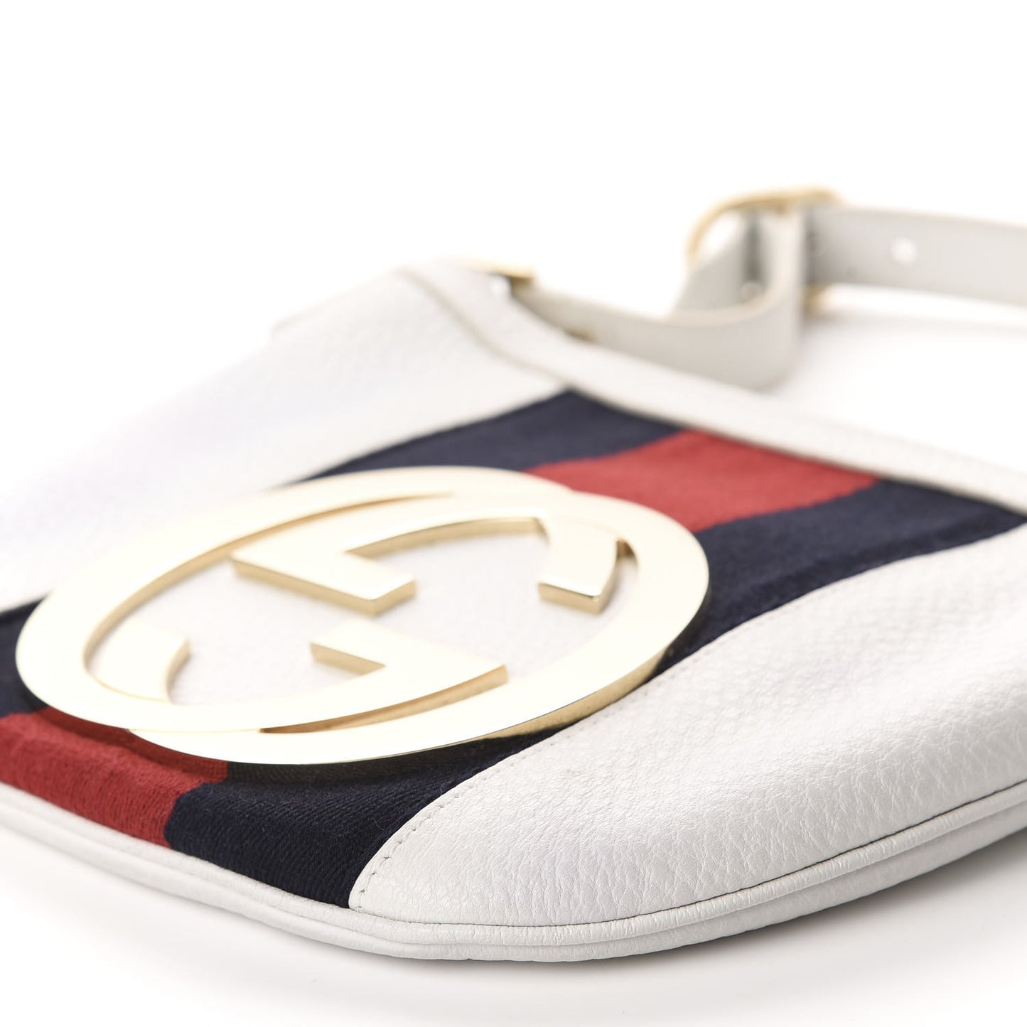 Calfskin Web Small Blondie Hobo White