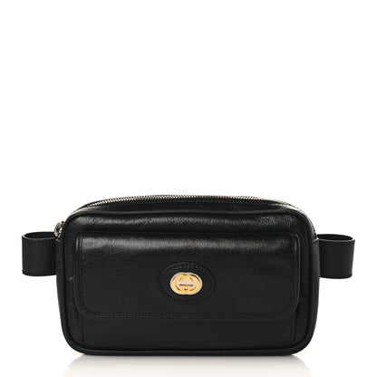 Gucci Fluffy Calfskin Morpheus Belt Bag 80 32 Black 1 of 10