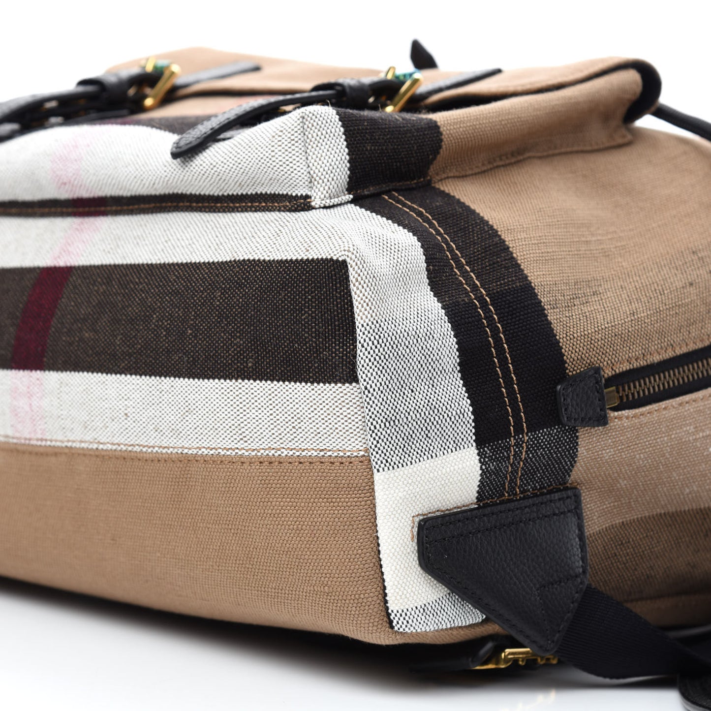 Canvas Mega Check Small Brookdale Backpack Black