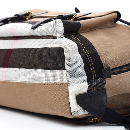 Burberry Canvas Mega Check Small Brookdale Backpack Black 7 of 11