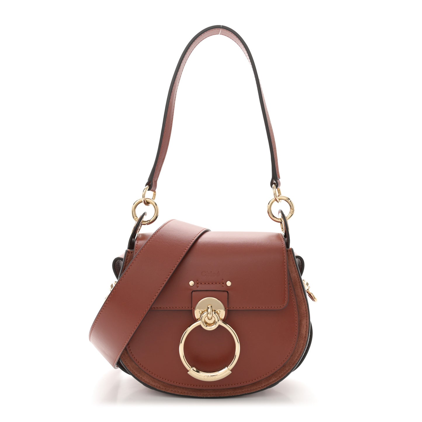 Calfskin Small Tess Bag Sepia Brown