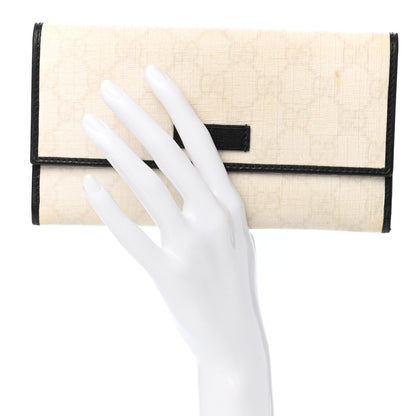 Gucci GG Plus Monogram Joy Continental Flap Wallet White Black 2 of 8