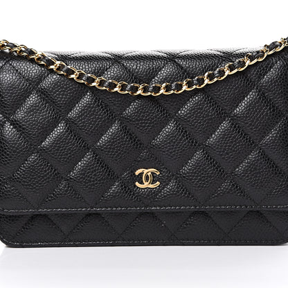 Chanel Caviar Quilted Wallet On Chain WOC Black 8 of 11