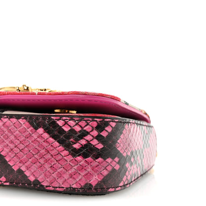Dolce & Gabbana Patchwork Snakeskin Brocade DG Girls Chain Shoulder Bag Multicolor 9 of 9