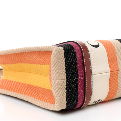 Chloe Cotton Calfskin Medium Woody Striped Tote Multicolor 10 of 11
