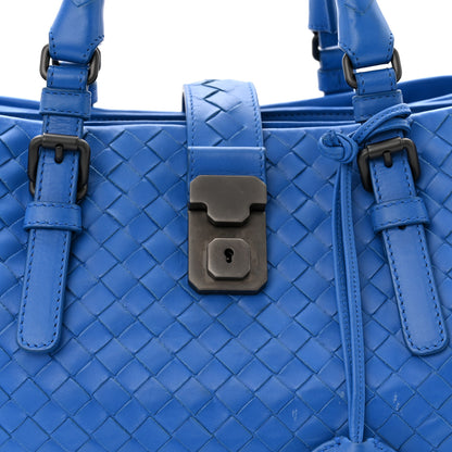 Bottega Veneta Light Calf Intrecciato Small Roma Signal Blue 8 of 10
