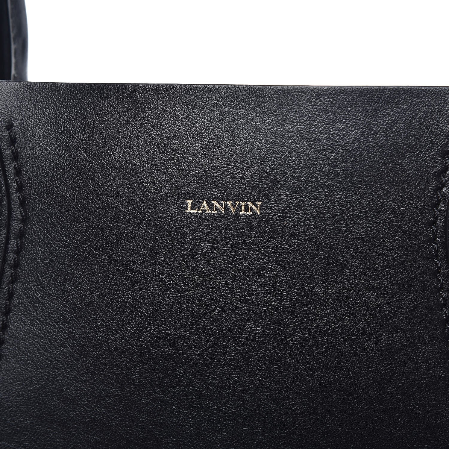 Lanvin Smooth Calfskin Medium Shopper Tote Black 8 of 9