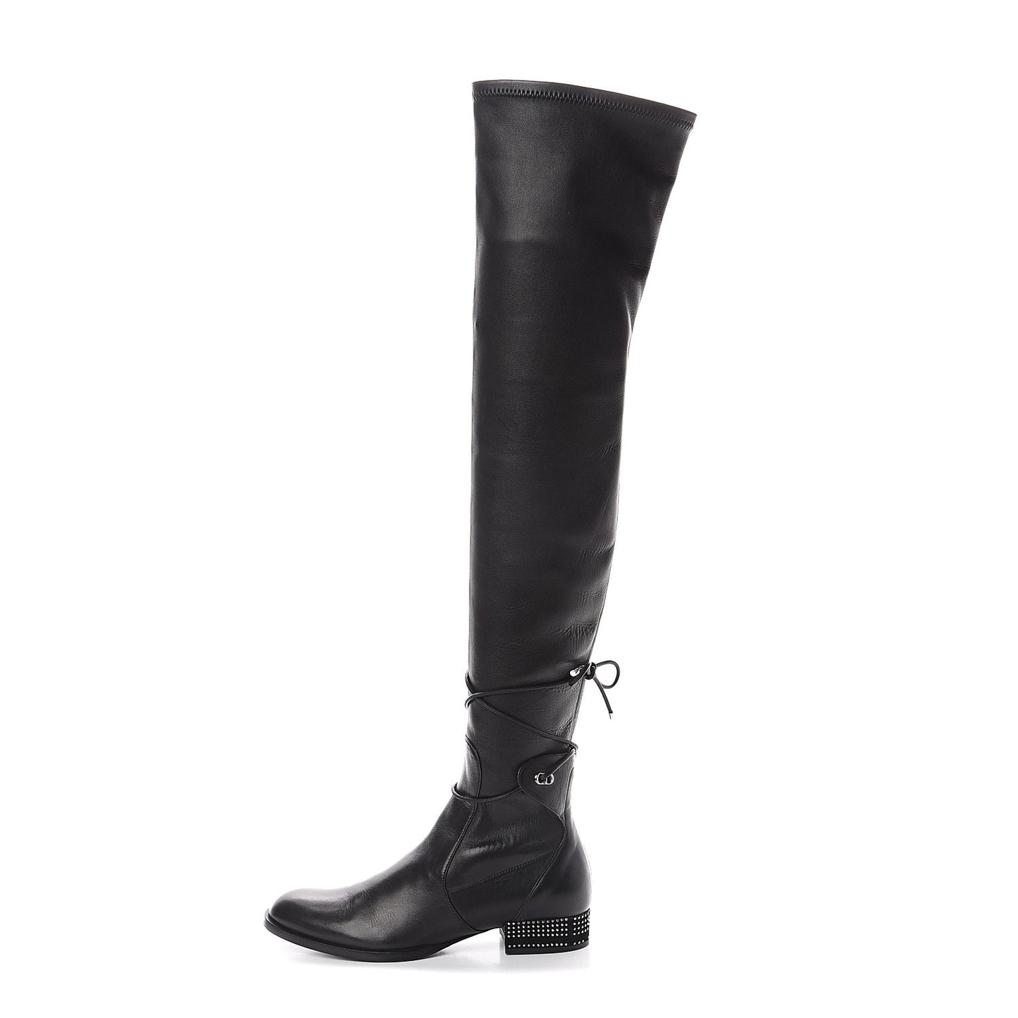 Nappa Studded Stellar Over The Knee Boots 36 Black