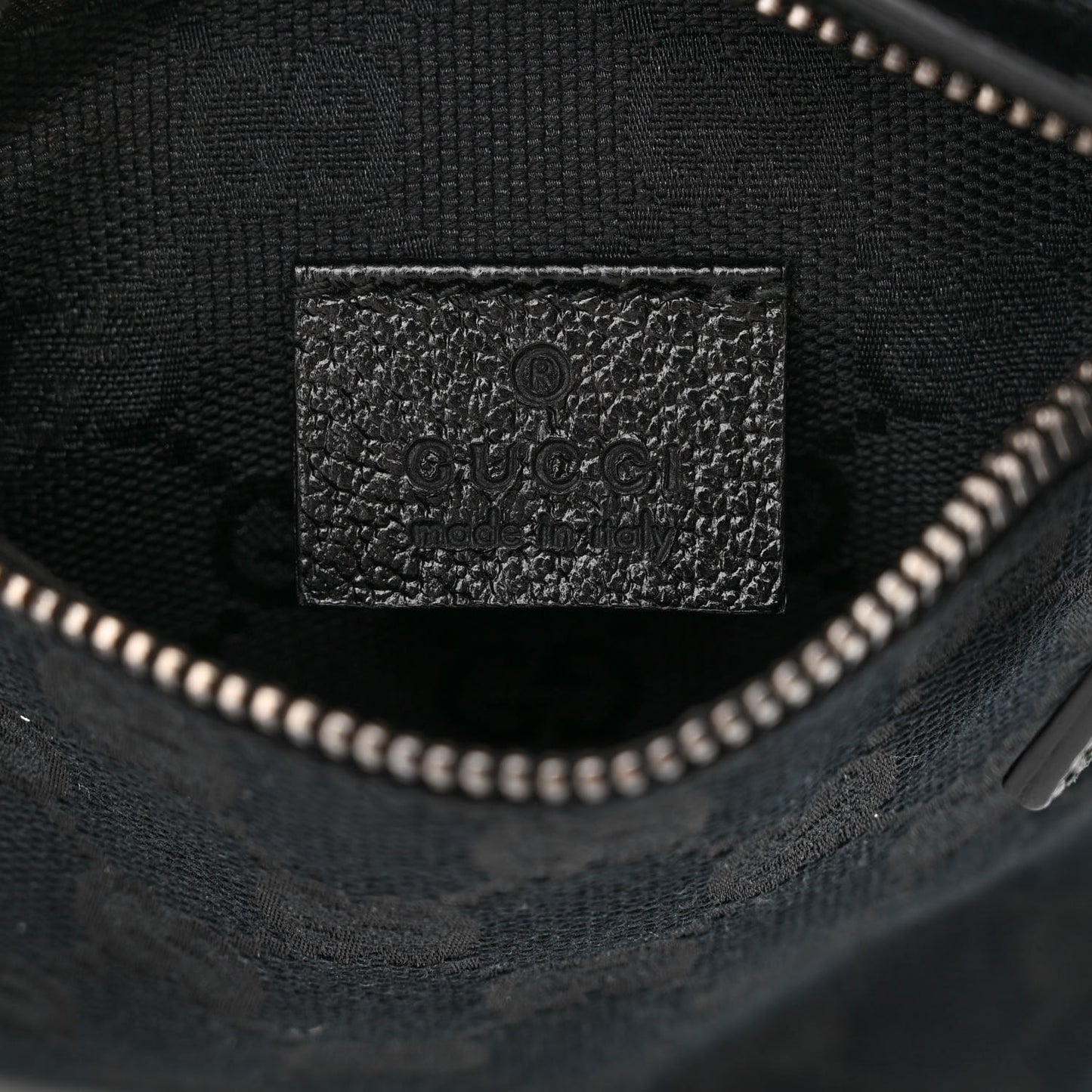 GG Monogram Web Double Pocket Belt Bag Black