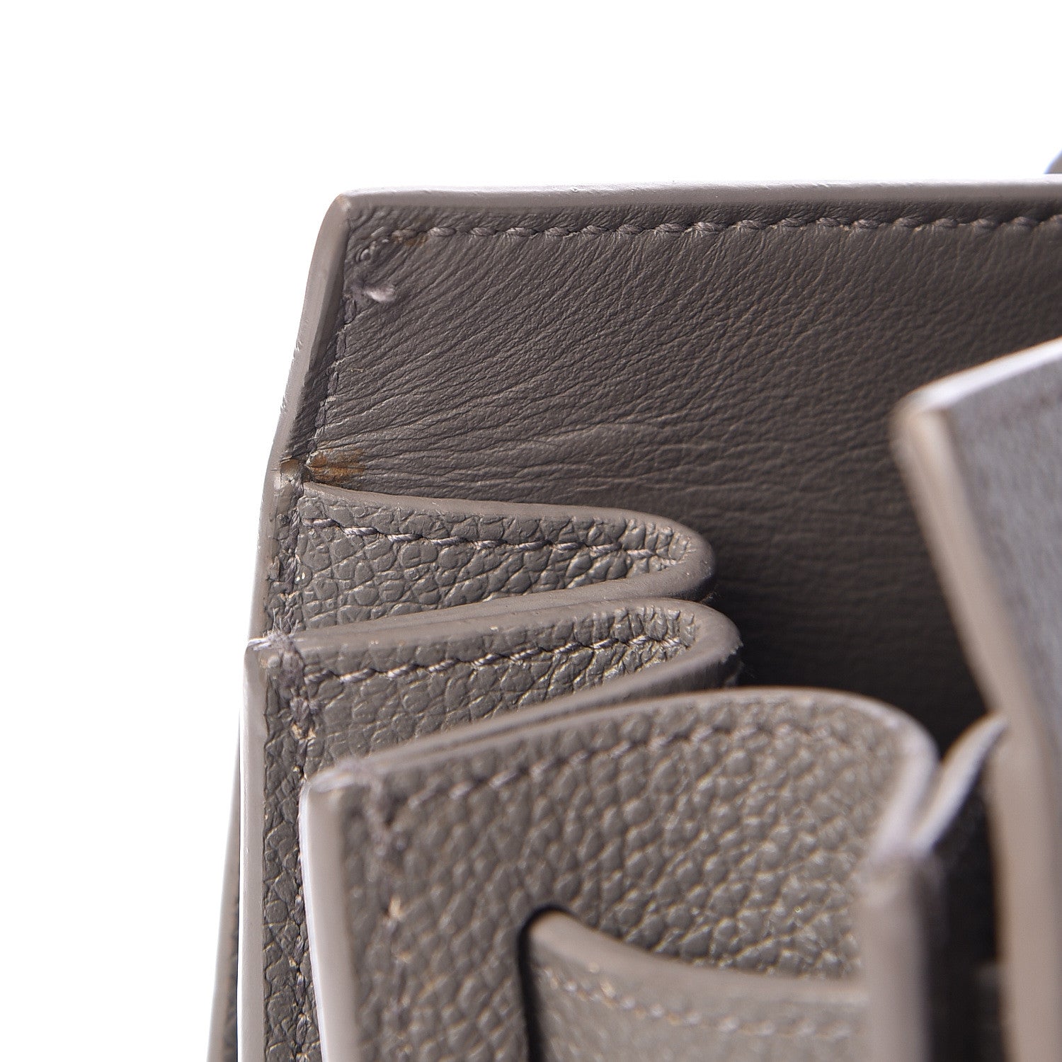 Saint Laurent Grained Calfskin Small Sac De Jour Fog 16 of 17