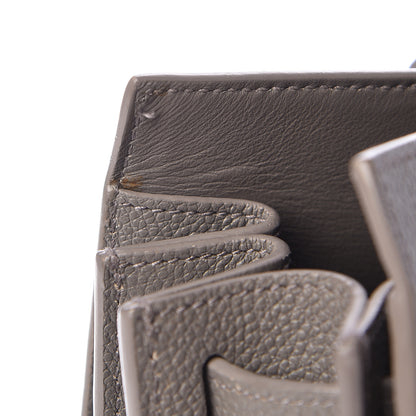 Saint Laurent Grained Calfskin Small Sac De Jour Fog 16 of 17
