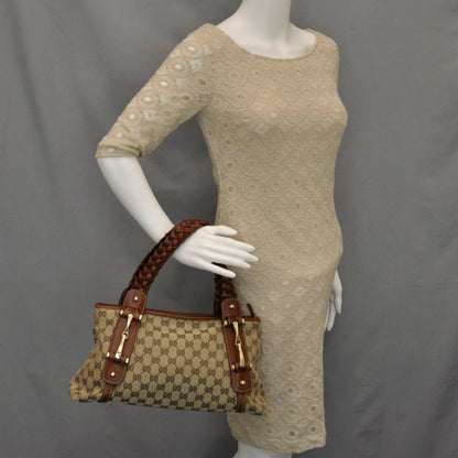 Gucci Canvas Monogram Pelham Tote Brown 2 of 9