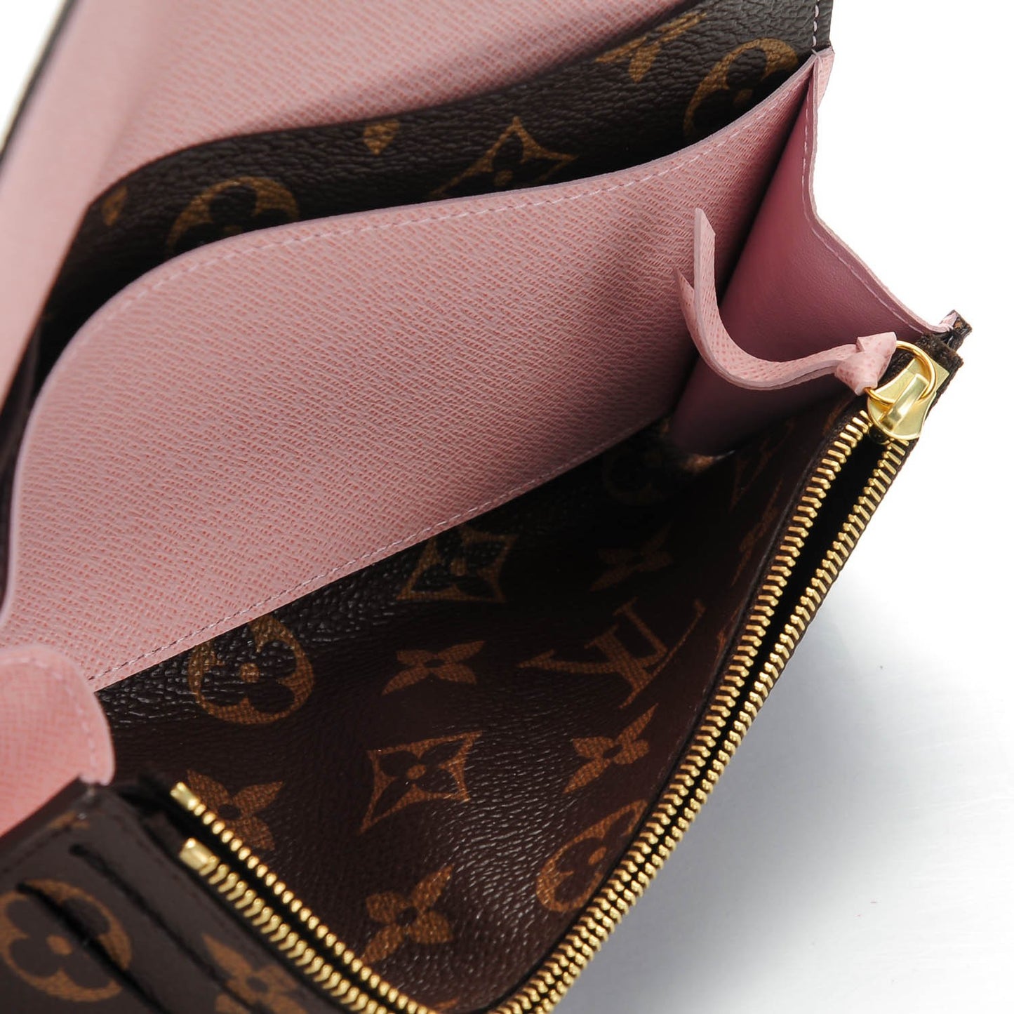 Monogram Emilie Wallet Rose Ballerine
