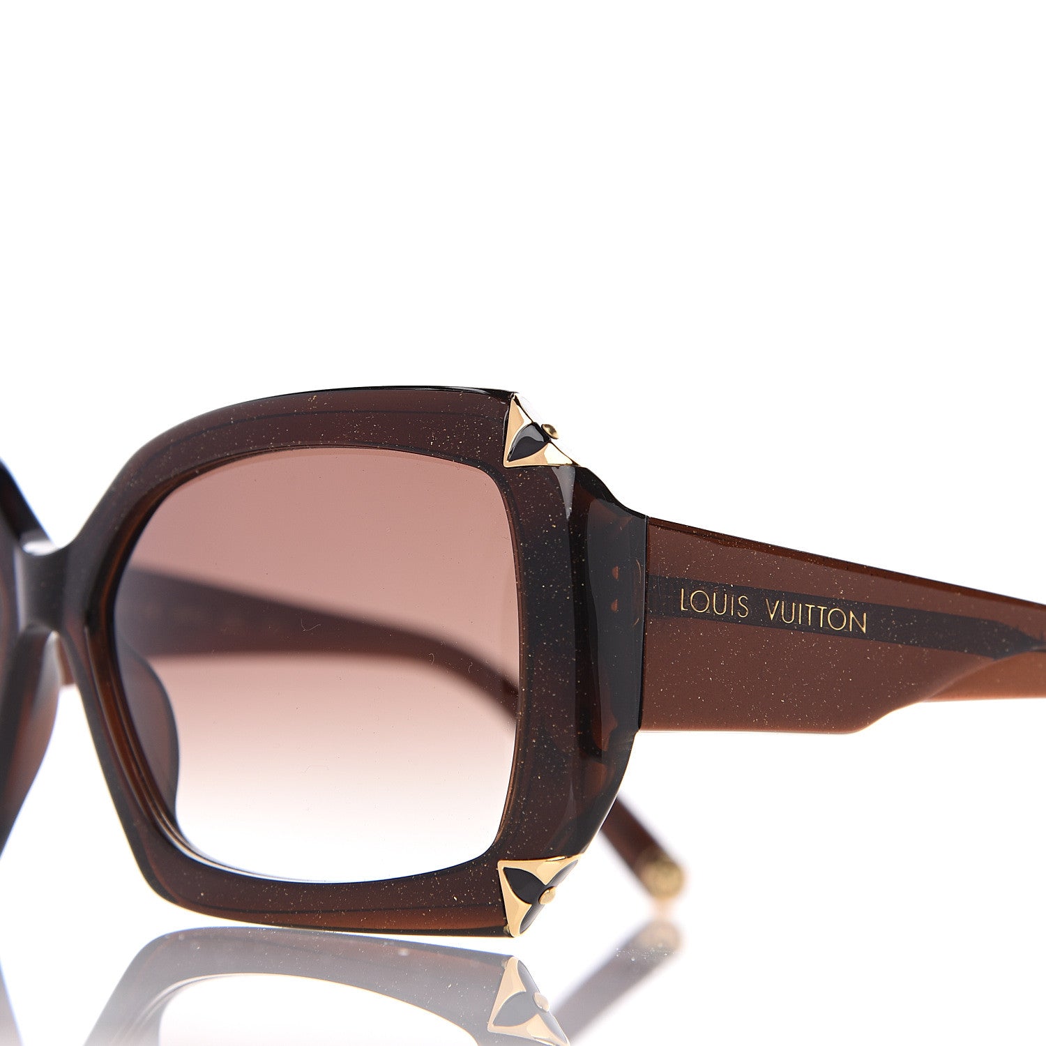 Louis Vuitton Hortensia Cat Eye Sunglasses Z0366W Brown Glitter 7 of 8