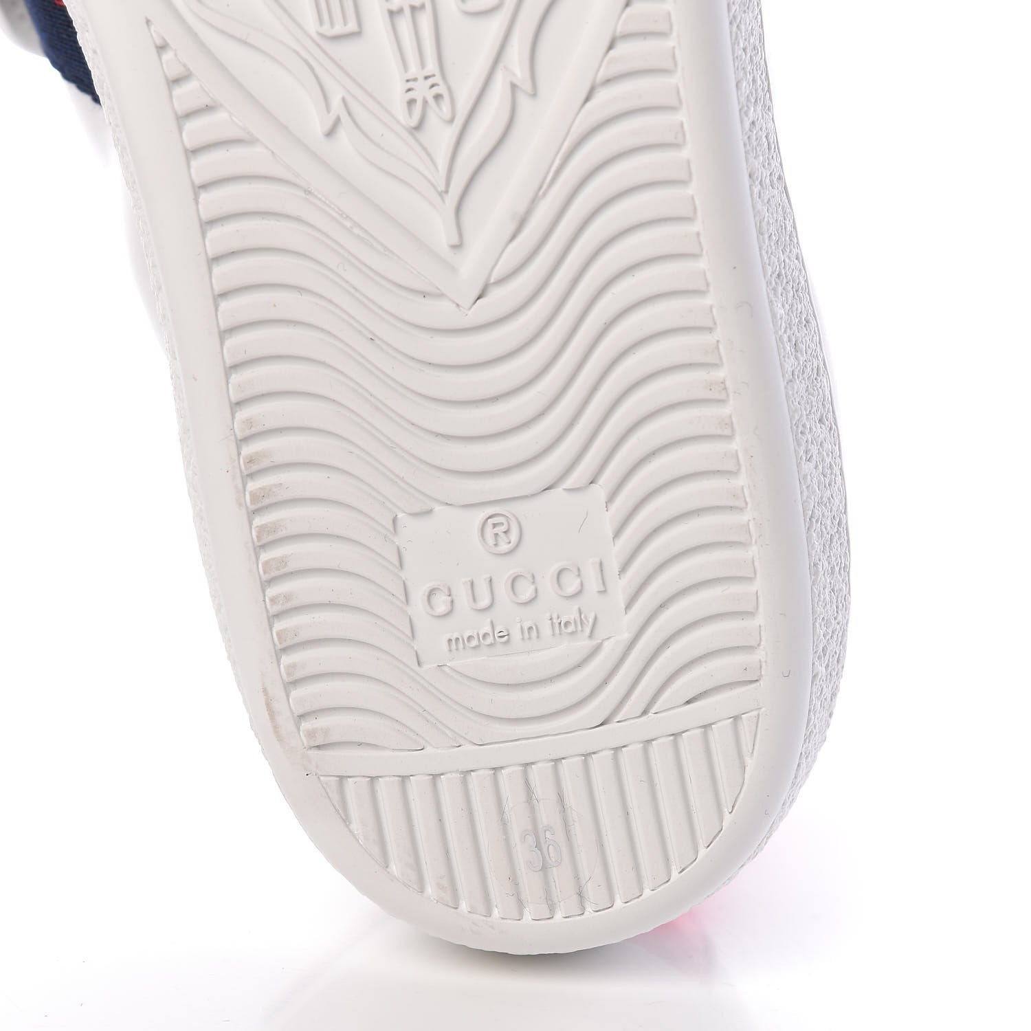 Gucci Calfskin Ayers Web Panther Embroidered Womens Ace Sneakers 36 White 7 of 10