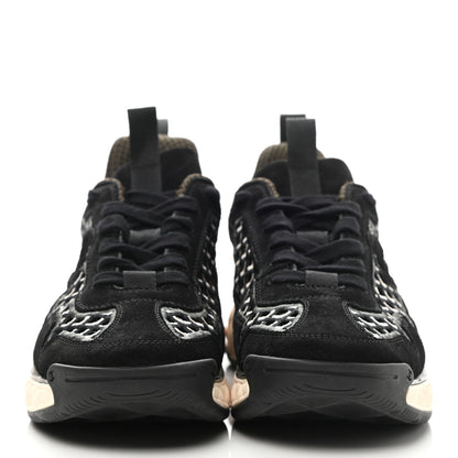 Chanel Suede Calfskin Embroidered CC Sneakers 39 Black 2 of 9