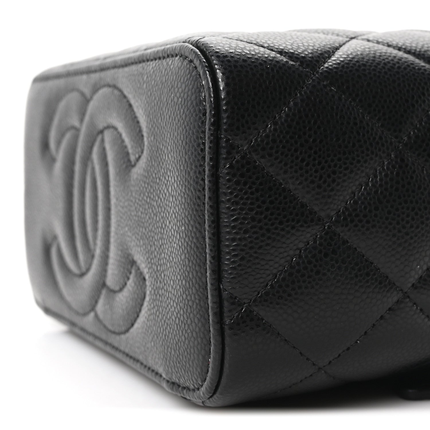Chanel Caviar Quilted Small Vanity Case With Chain Black 10 of 11
