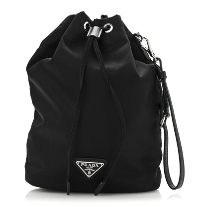 Prada Re-Nylon Saffiano Bucket Wristlet Black 1 of 11