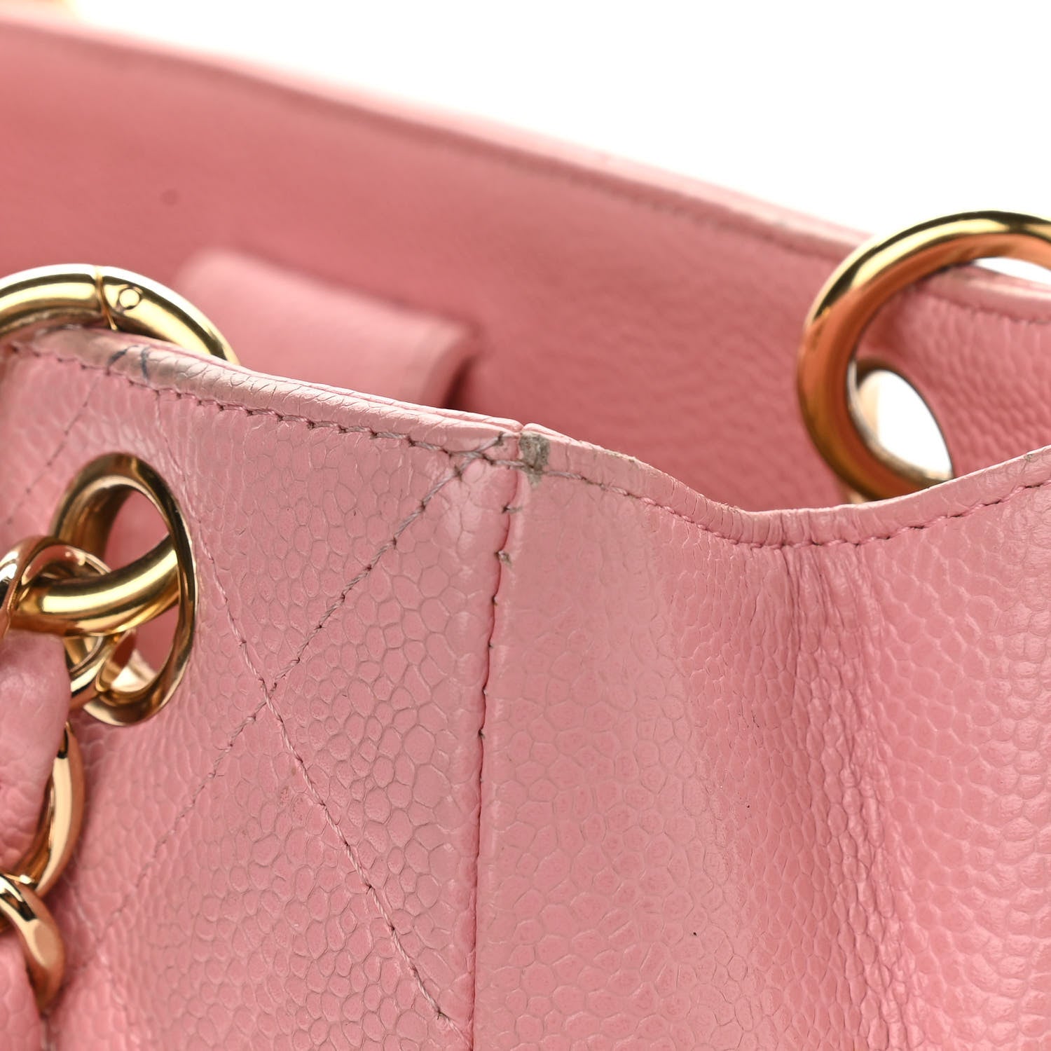 Chanel Caviar Quilted Petit Shopping Tote PST Pink 12 of 14