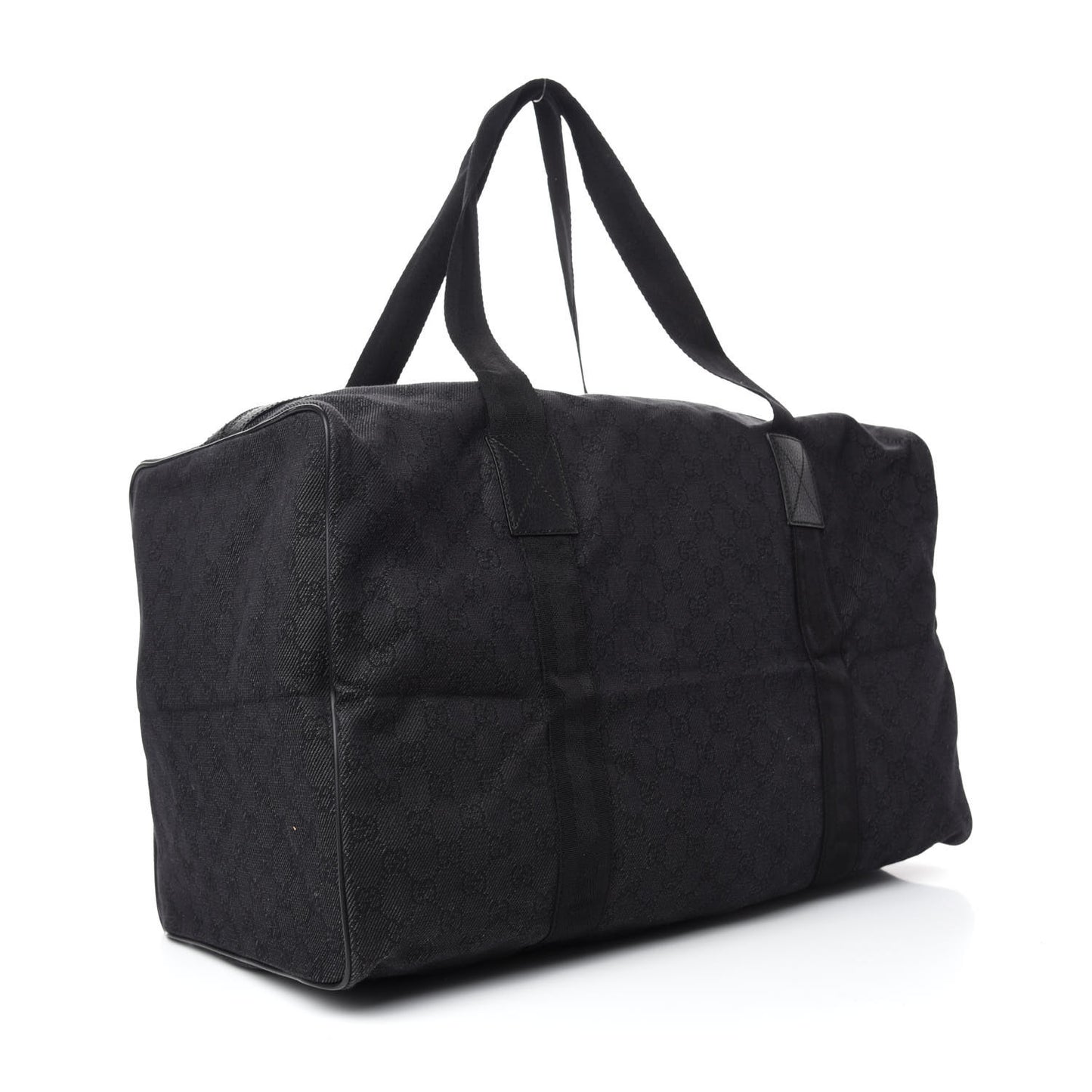 Denim Monogram Large Collapsible Carry On Duffle Black