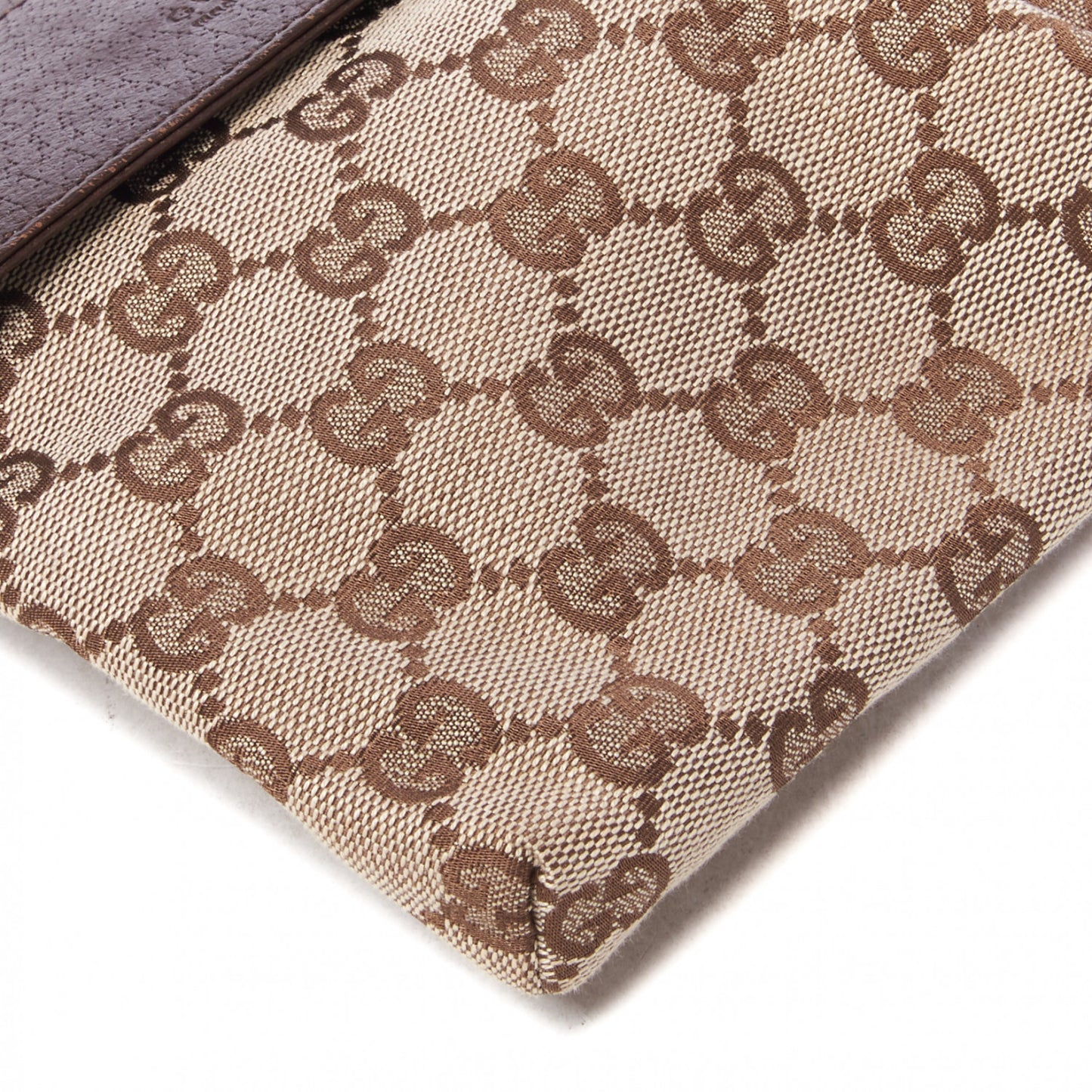 GG Monogram Web Double Pocket Belt Bag Dark Brown