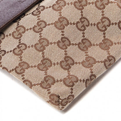 Gucci GG Monogram Web Double Pocket Belt Bag Dark Brown 4 of 7