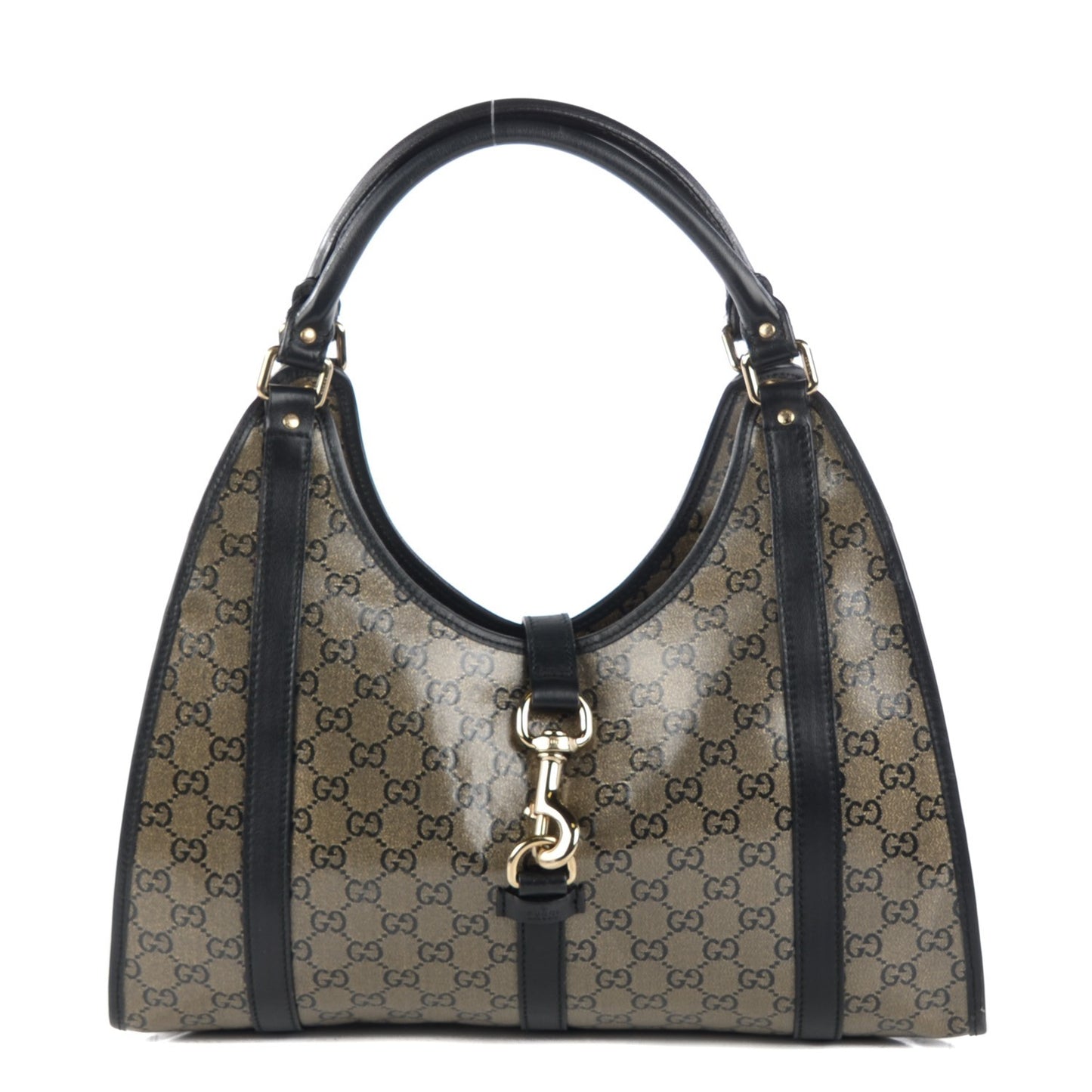Crystal Monogram Medium Joy Shoulder Bag Black