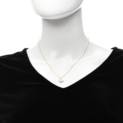 Van Cleef & Arpels 18K Yellow Gold Mother of Pearl Sweet Alhambra Butterfly Pendant Necklace 2 of 6