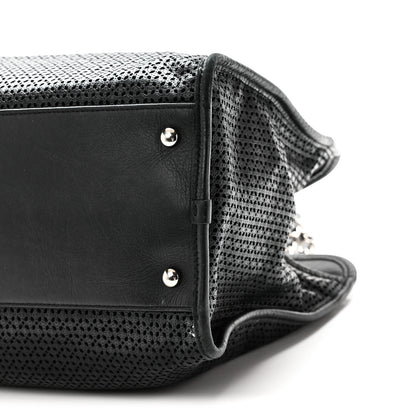 Chanel Calfskin Perforated Up In The Air Tote Black 10 of 10