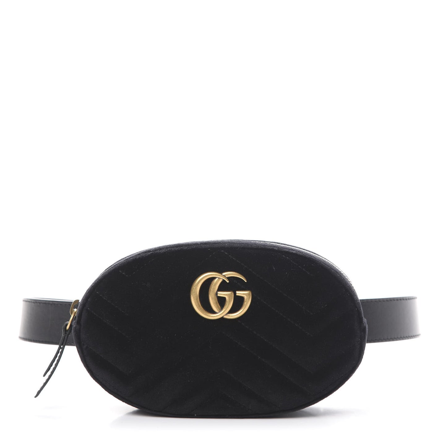 Velvet Matelasse GG Marmont Belt Bag 75 30 Black