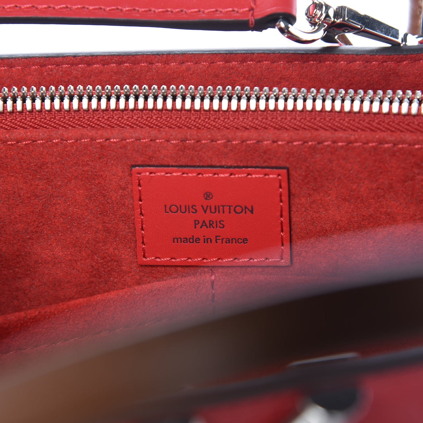Monogram Cuir Plume Very Tote MM Rubis Noisette