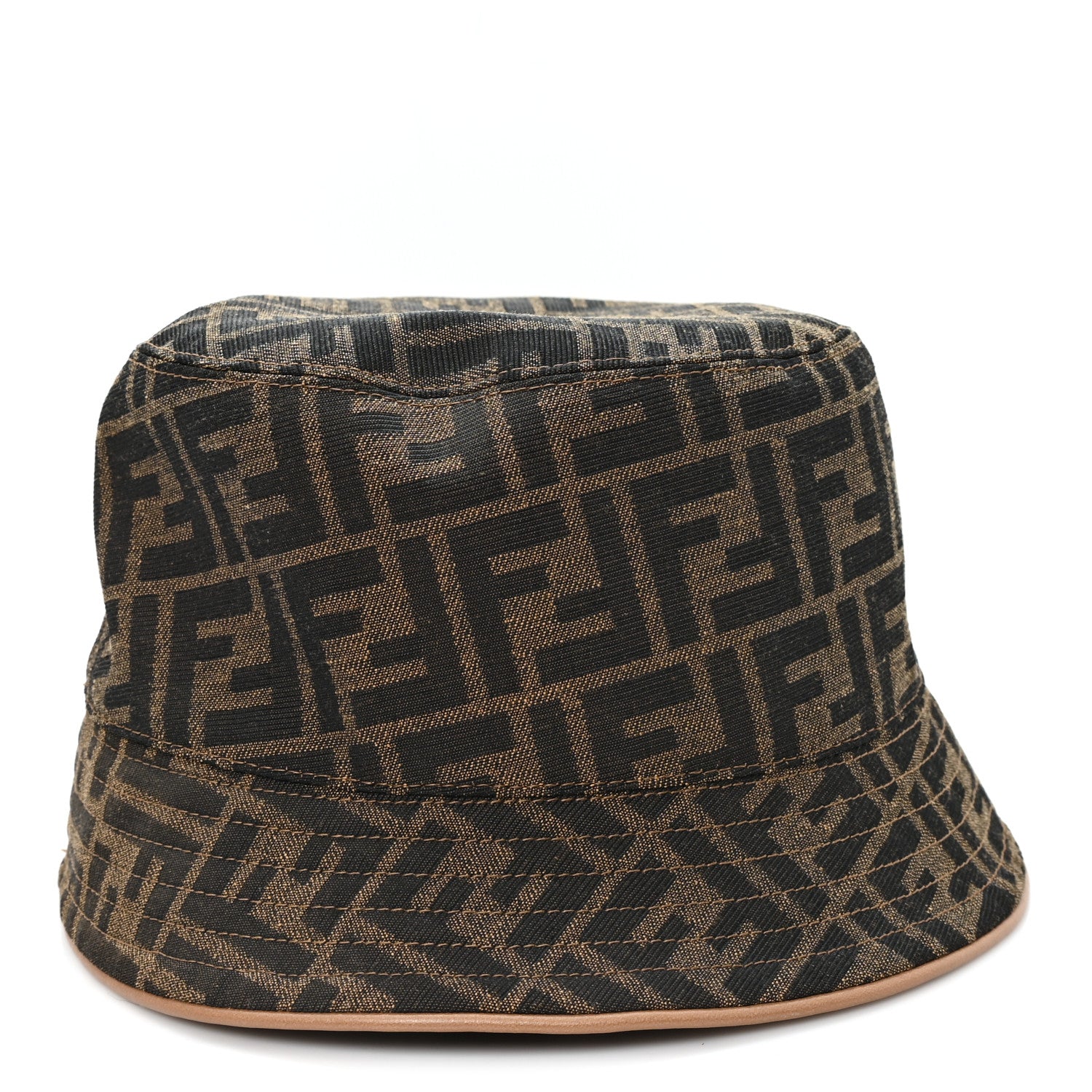 Fendi Technical Fabric FF Reversible Bucket Hat L Tobacco Beige 6 of 10