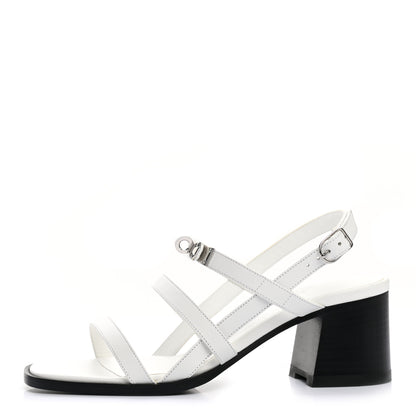 Hermes Calfskin Eve 60 Sandals 37 White 1 of 9