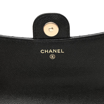 Chanel Caviar Quilted Flap Phone Holder With Chain Black 7 of 12