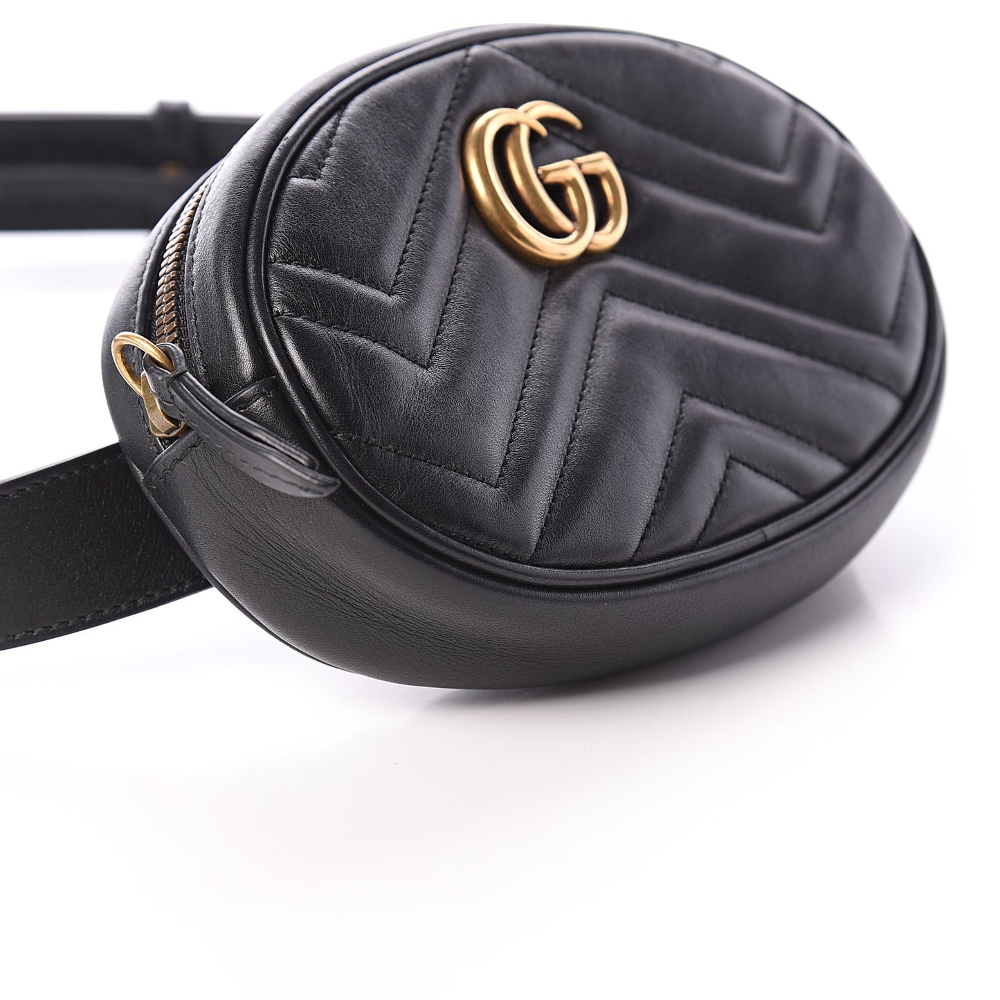 Calfskin Matelasse GG Marmont Belt Bag 85 34 Black