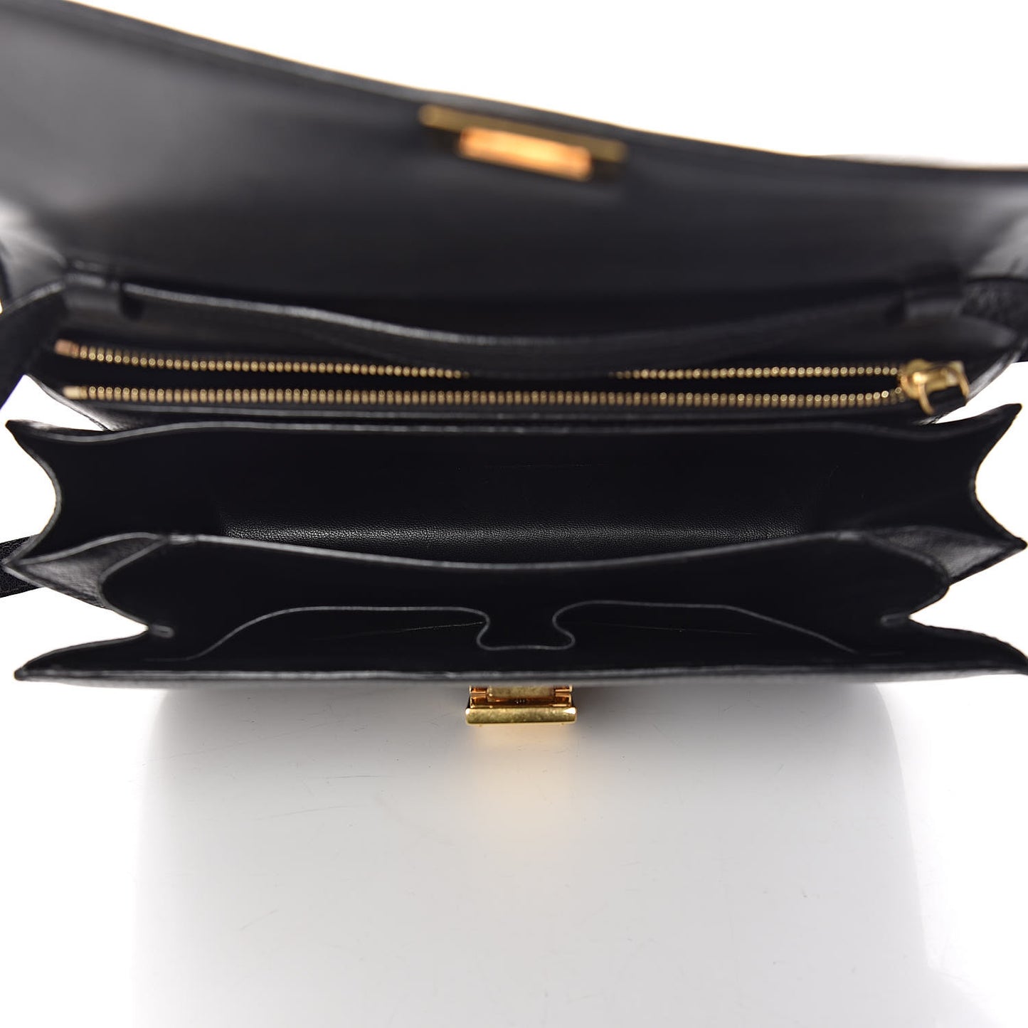 Goatskin Medium Classic Box Flap Bag Black