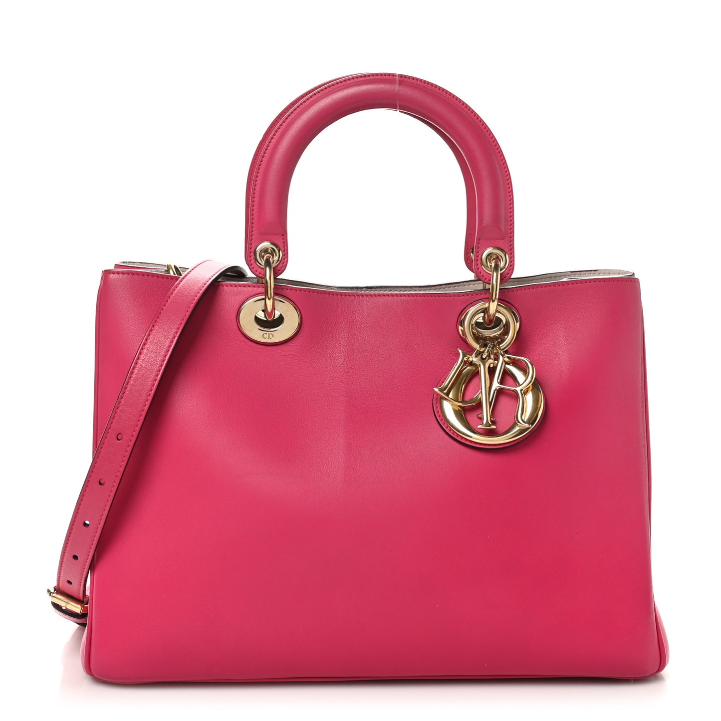 Smooth Calfskin Medium Diorissimo Tote Fuchsia