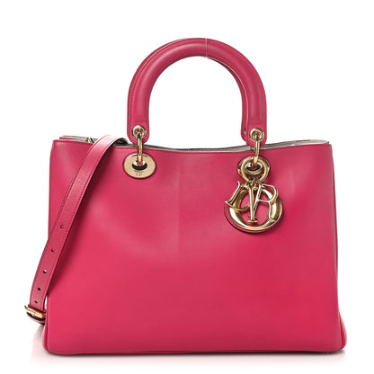 Christian Dior Smooth Calfskin Medium Diorissimo Tote Fuchsia 1 of 9