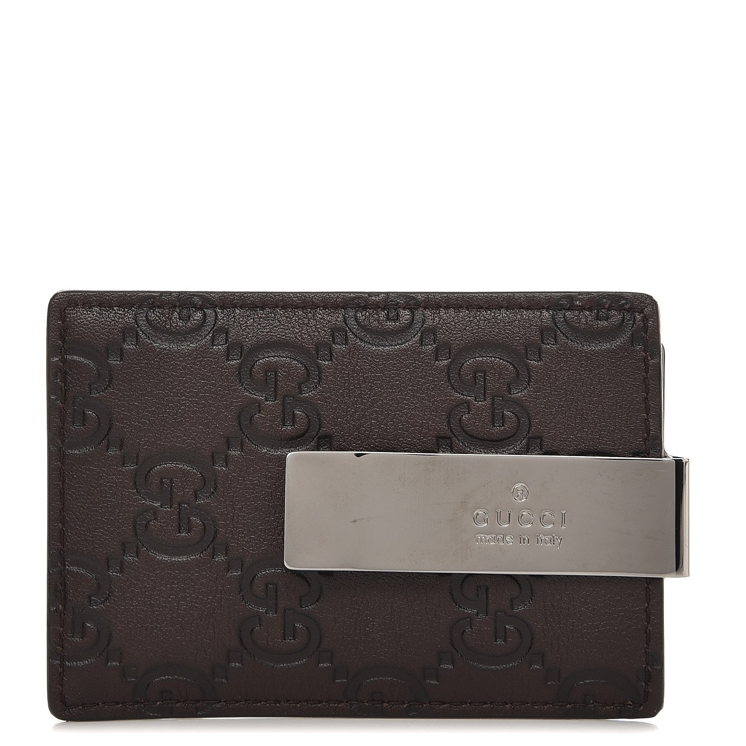 Gucci Guccissima Money Clip Chocolate 1 of 5