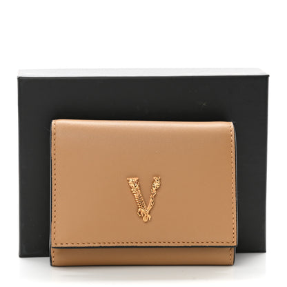 Versace Vitello Virtus Bi-Fold Wallet Caramel 9 of 9