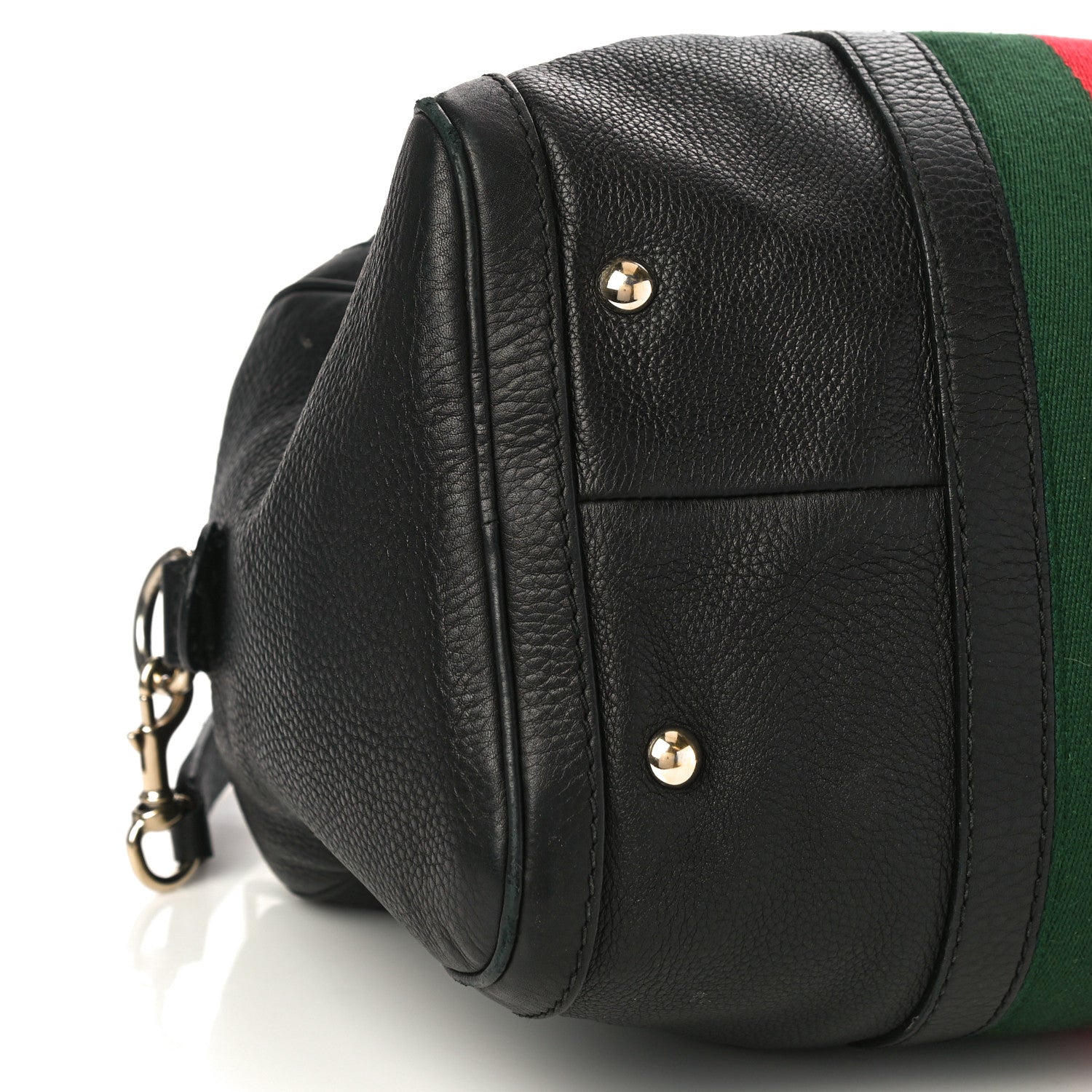 Gucci Calfskin Vintage Web Medium Boston Black 10 of 15