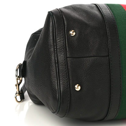 Gucci Calfskin Vintage Web Medium Boston Black 10 of 15